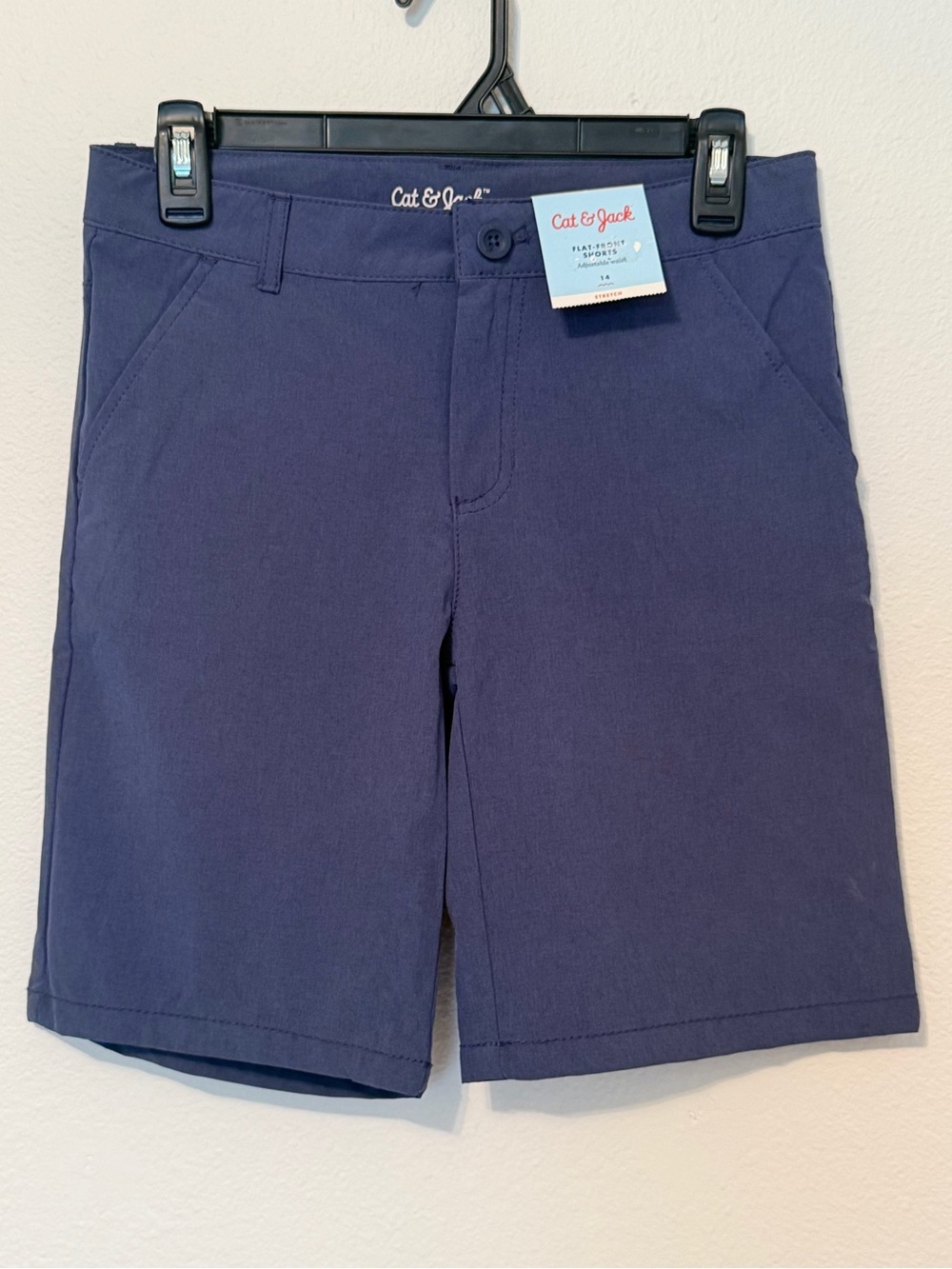 Boys Flat Front Quick Dry Chino Shorts - Cat & Jack
Blue 14